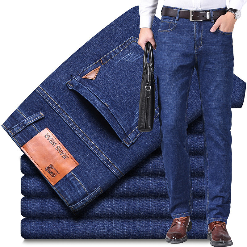 Levis Jeans 501 - Novos homens luz de luxo estiramento
