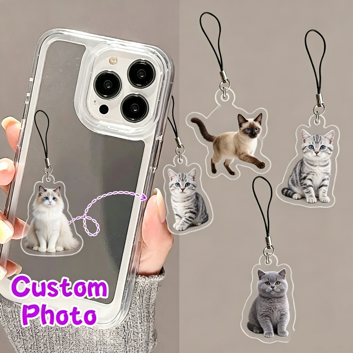 Pingente de Telefone com Retra - Pet Portrait Custom avaliação e preço